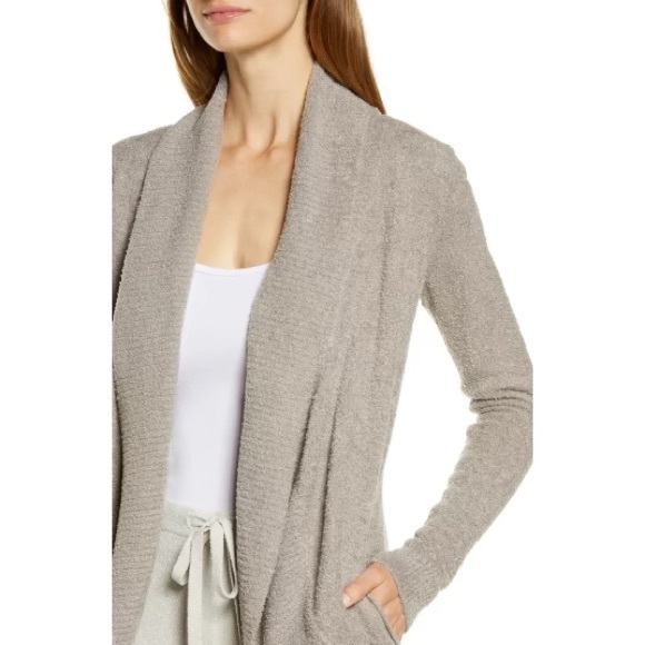 Barefoot Dreams Sweaters - Barefoot Dreams CozyChic Lite Circle Cardigan Light Grey Size XS/S